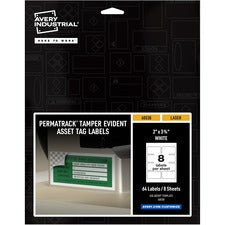 Avery¨ PermaTrack Tamper-Evident Asset Tag Labels, 2
