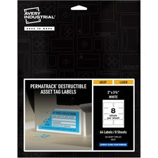 Avery¨ PermaTrack Destructible Asset Tag Labels, 2
