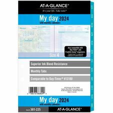 At-A-Glance 2024 Seascapes Daily Monthly Planner Two Page Per Day Refill, Loose-Leaf