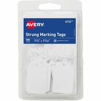 Avery¨ Marking Tags, Strung, 1-3/4" x 1-3/32" , 100 Tags (6732)