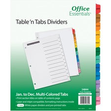 Avery¨ Office Essentials Table 'n Tabs Tab Dividers