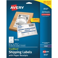 Avery¨ TrueBlock Paper Receipt Shipping Labels