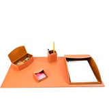 Dacasso 5-piece Home/Office Leather Desk Accessory Set