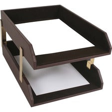 Dacasso Leather Double Legal-Size Trays