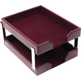 Dacasso Bonded Leather Double Letter Trays