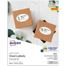 Avery¨ Easy Peel Oval Labels, 22564, 2-1/2