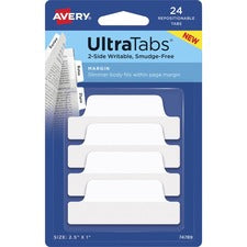 Avery¨ Ultra Tabs Repositionable Margin Tabs