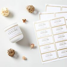 Avery¨ Matte White Shipping Labels with Metallic Gold Borders, 2