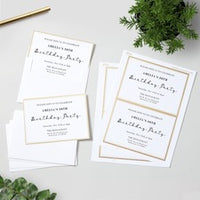 Avery¨ Invitation Cards with Metallic Gold Borders