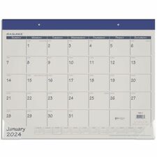 At-A-Glance 2024 Fashion Color Monthly Desk Pad, Standard, 21 3/4