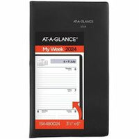 At-A-Glance 2024 Weekly Planner, Black, Pocket, 3 1/2" x 6"