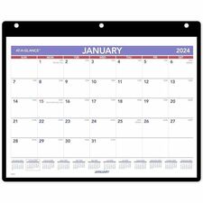 At-A-Glance 2024 Monthly Desk Wall Calendar with Jacket, Small, 11