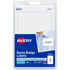 Avery¨ Print or Write Name Badge Labels