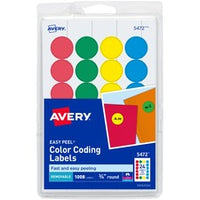 Avery¨ Removable Print or Write Color Coding Labels