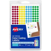 Avery¨ Assorted Removable See-Through Color Dots