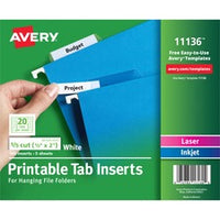 Avery¨ Printable Tab Inserts for Hanging File Folders