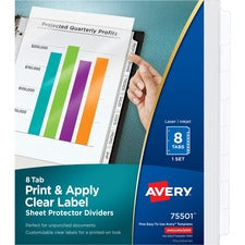 Avery¨ Print & Apply Sheet Protector Dividers