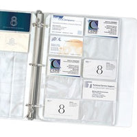 C-Line Business Card Holder Pages for Ring Binders, Poly