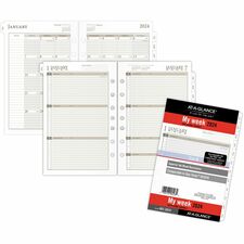 At-A-Glance 2024 Weekly Monthly Planner Refill, Loose-Leaf, Desk Size, 5 1/2