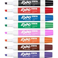 Expo Low-Odor Dry-erase 8-Color Marker Set